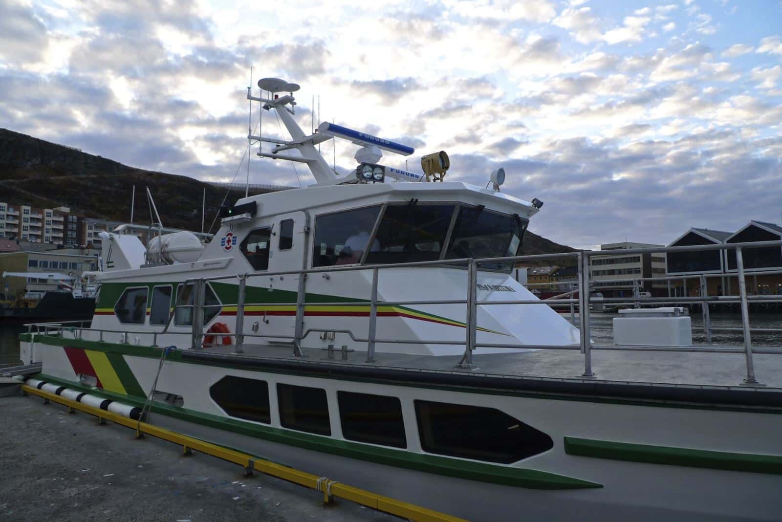 M/V Asheim fortøyd ved kai etter ombygging.